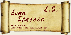 Lena Stajčić vizit kartica